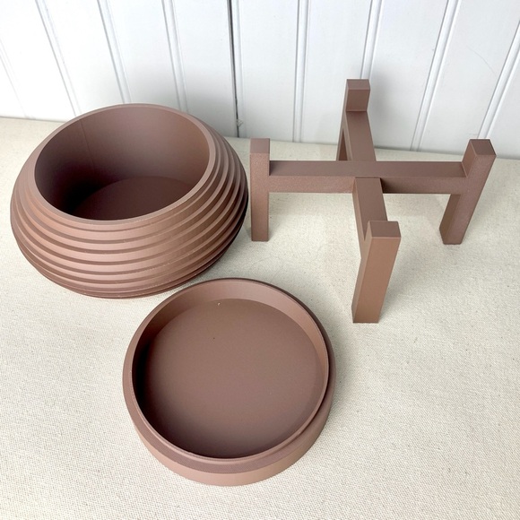 Indoor Planter Pot, The Frons Planter Pot, Drip Tray and Stand - Picture 8 of 8